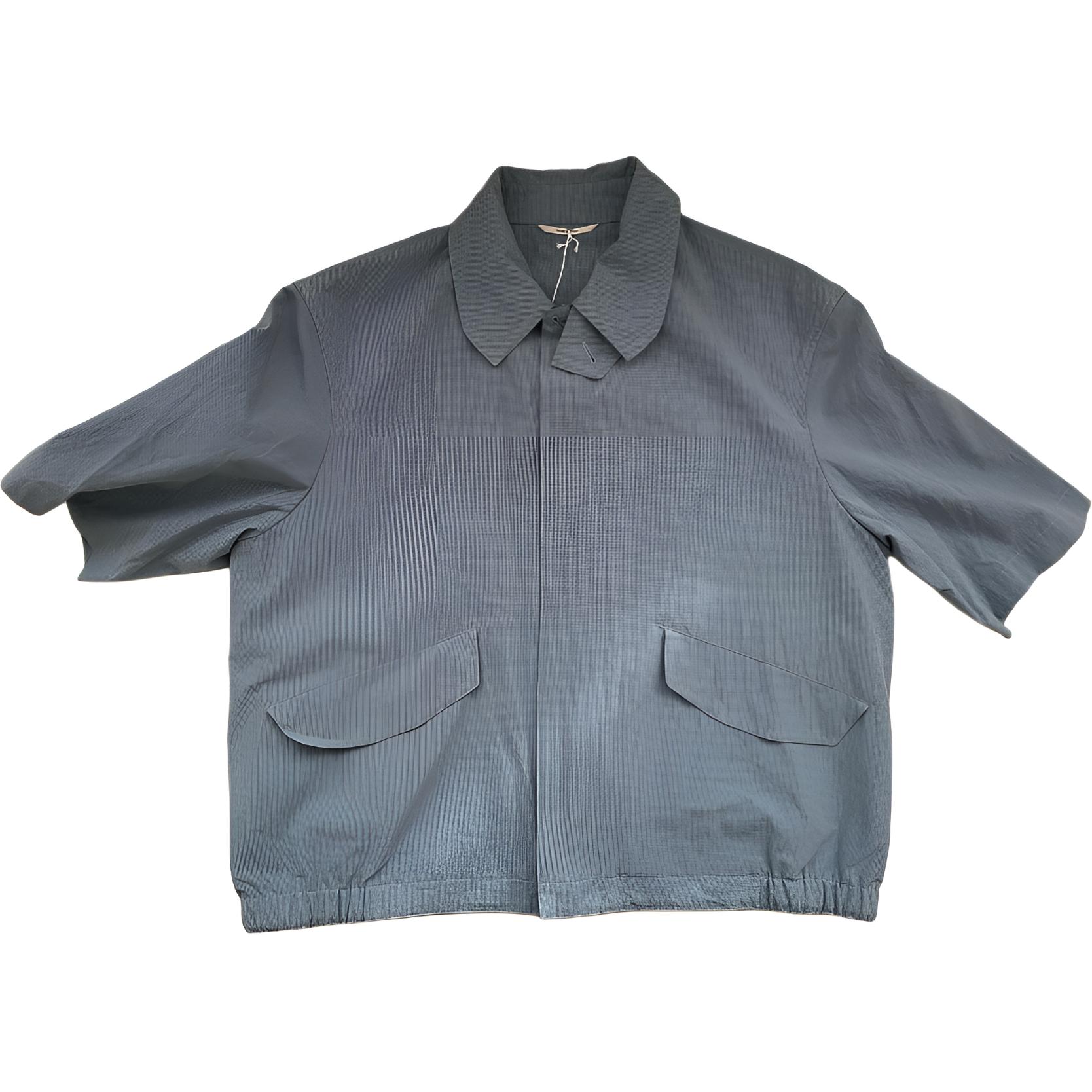 Order 에르메스 솔리드 그레이 반팔 폴로 재킷. H452020HA5G