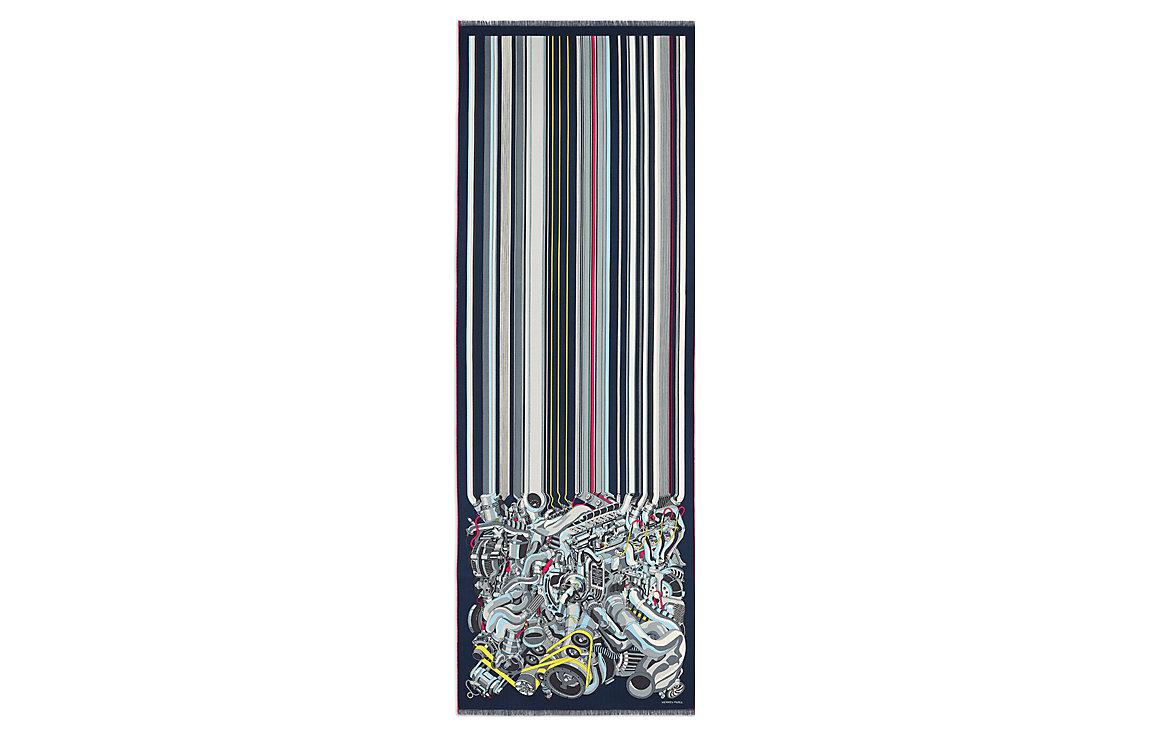 HERMES  Stylish Silk Scarf with Unique Pattern Design. H693948T-01