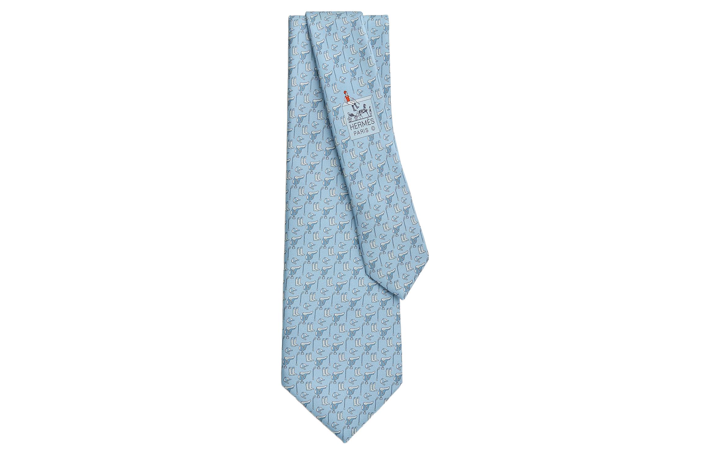 Buy HERMES  Tie with Fashion Cartoon Print and Logo Design. H606283T-02