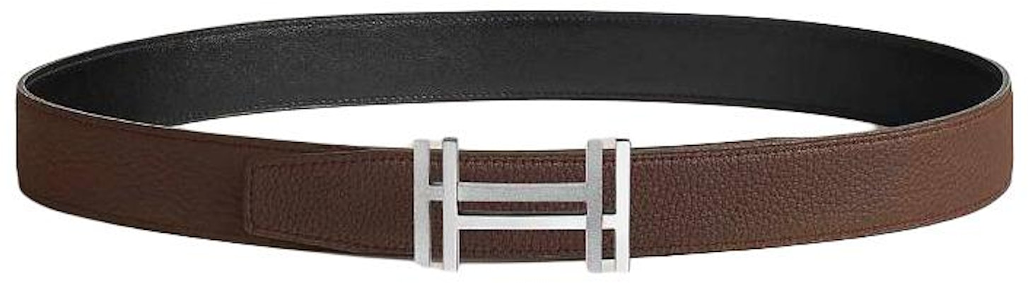 HERMES 雙色小牛皮腰帶 黑色/巧克力色 3.2CM 寬 H066050CK05 | H073967CAAB075 Lookbook HERMES 雙色小牛皮腰帶 黑色/巧克力色 3.2CM 寬 H066050CK05 | H073967CAAB075