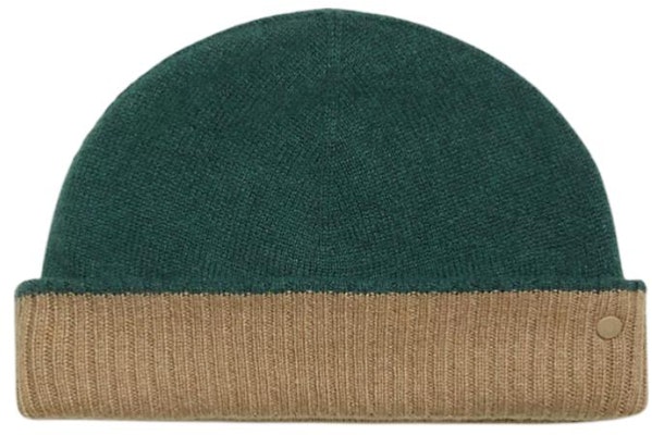 HERMÈS Gorro Bicolor Verdes/Beige Lana de Cabra con Detalles de Goma. H232074NvVELA Order HERMÈS Gorro Bicolor Verdes/Beige Lana de Cabra con Detalles de Goma. H232074NvVELA