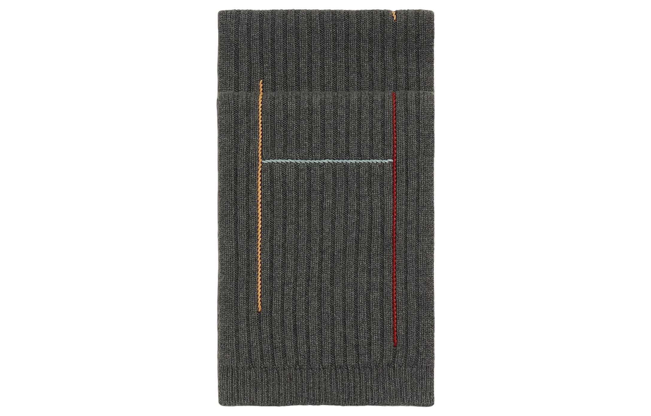 Order HERMES  Warm Grey Knitted Wool Scarf H393827T 02