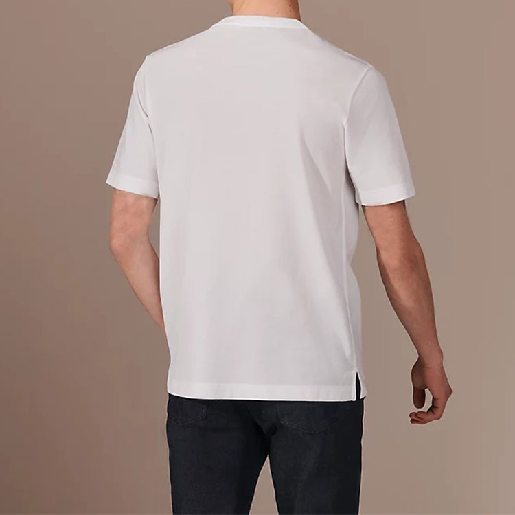 Purchase 에르메스 화이트 크루넥 캐주얼 반팔 티셔츠 H072025HA90