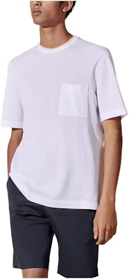 HERMÈS Camiseta Casual Blanca de Manga Corta con Bolsillo y Cuello Redondo H457980HA90 Order HERMÈS Camiseta Casual Blanca de Manga Corta con Bolsillo y Cuello Redondo H457980HA90