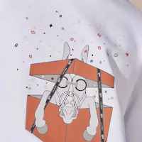 Shop HERMES White Graphic Print Long-Sleeve Casual Sweatshirt. H457820HA90