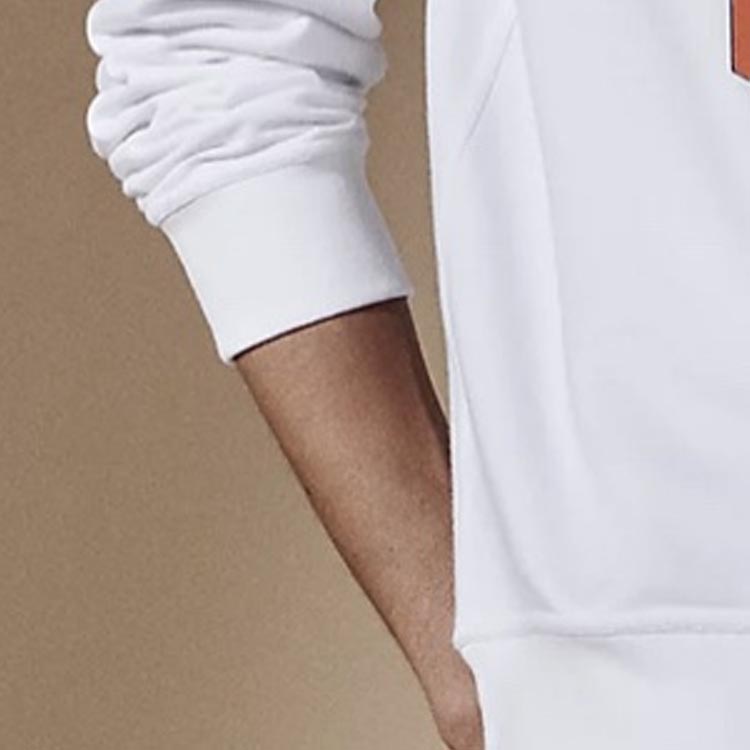 Sizing HERMES Sweter Kasual Lengan Panjang Putih dengan Cetak Grafis. H457820HA90