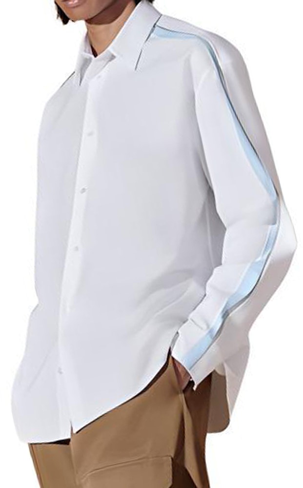 hermes-white-solid-color-single-breasted-loose-long-sleeve-shirt-h456420-h290
