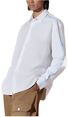 HERMES Baju Putih Lengan Panjang Single-Breasted Longgar Lelaki. H456420H290 Order HERMES Baju Putih Lengan Panjang Single-Breasted Longgar Lelaki. H456420H290