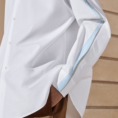 HERMES Baju Putih Lengan Panjang Single-Breasted Longgar Lelaki. H456420H290 Purchase HERMES Baju Putih Lengan Panjang Single-Breasted Longgar Lelaki. H456420H290