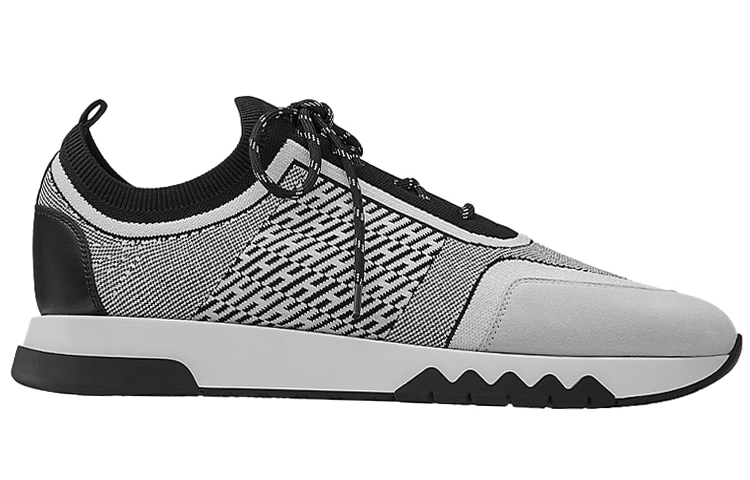 Order HERMES Addict Knit Low ''Grau Schwarz'' Sneakers H201464Z-H0
