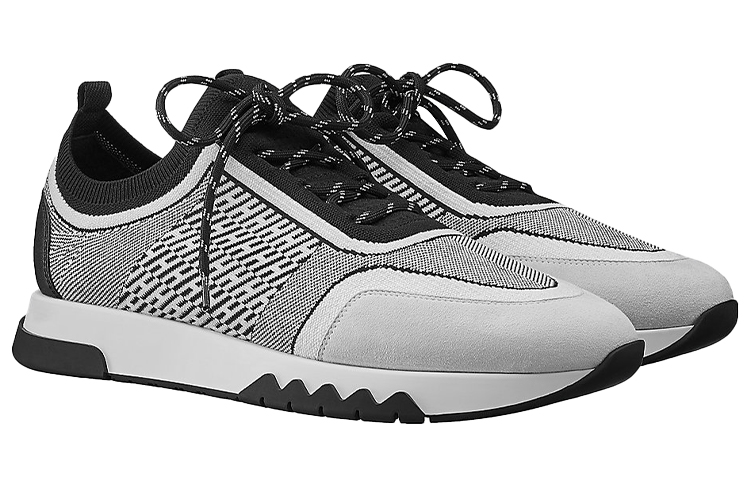 Lookbook HERMES Addict Knit Low ''Grau Schwarz'' Sneakers H201464Z-H0