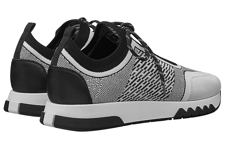 Shop HERMES Addict Knit Low ''Grau Schwarz'' Sneakers H201464Z-H0
