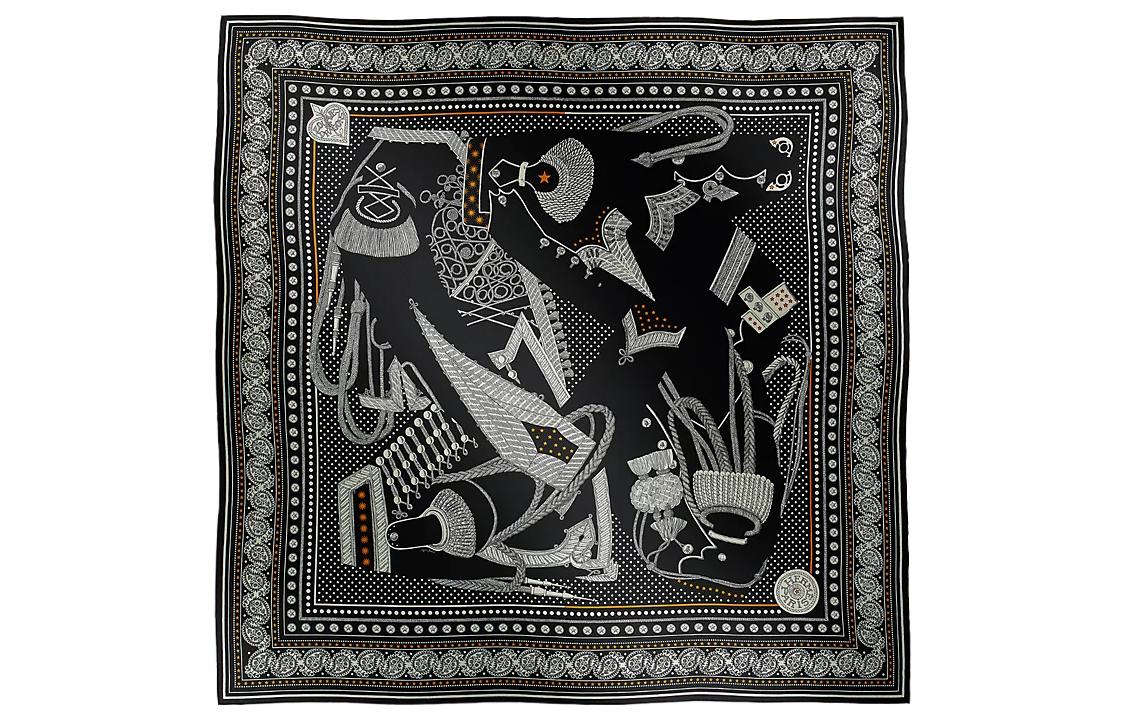 HERMES Alphabet Logo Scarf Unisex Couples Style Multicolor. H244048S 03 圖 2
