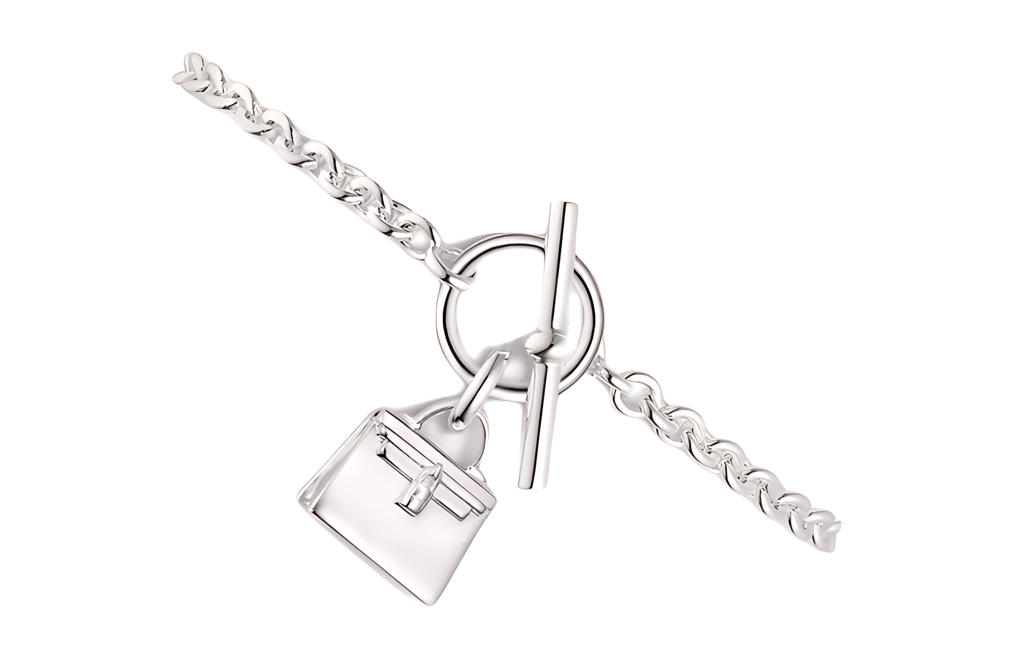 HERMES Amulette Silver 925 Bracelet Unisex Couple Design. H121425B-00LG