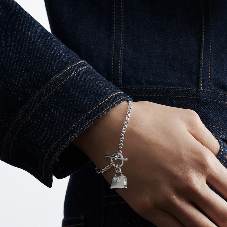 HERMES Amulette Silver 925 Bracelet Unisex Couple Design. H121425B-00LG 圖 4