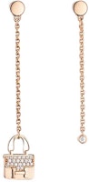 HERMES Amulettes Constance Rose Gold Diamond Pendant Earrings H221503B HERMES Amulettes Constance Rose Gold Diamond Pendant Earrings H221503B
