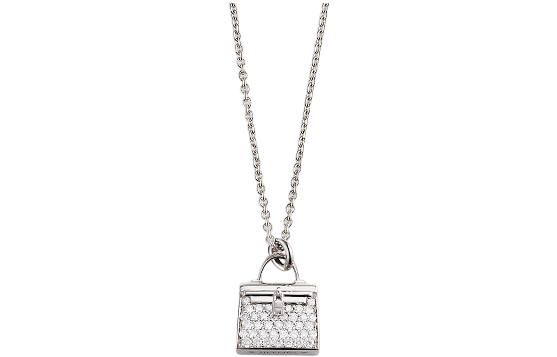 Order HERMES Amulettes Kelly Diamond Pendant Necklace Unisex Couple Fashion Accessory. H121314B 00