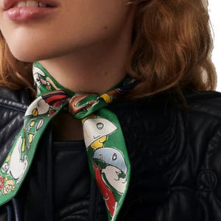 HERMES Animal Print Green Scarf Unisex Couple Design H064007S 08 圖 3