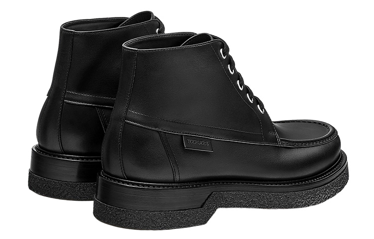 Purchase HERMES Ankle Boot 'Black Leather Lace-Up' H212955Z-H01