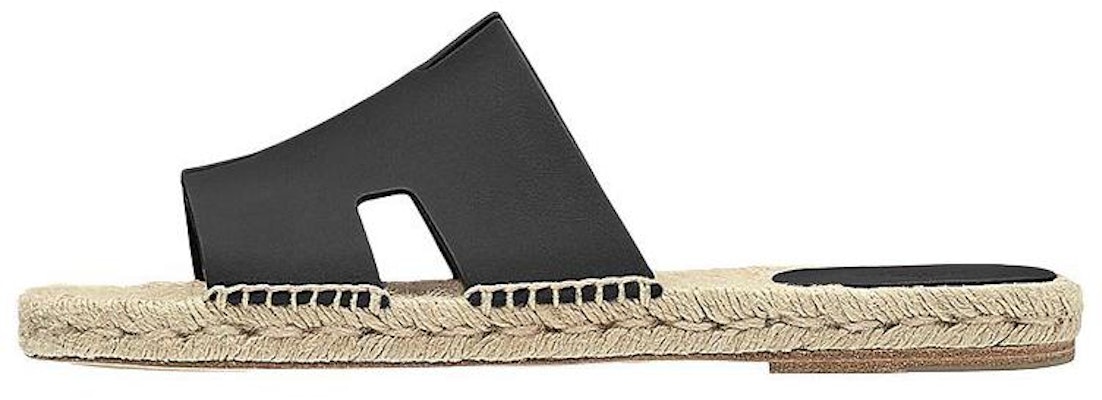 HERMES Antigua 'Black Leather Flat Sandals' H201485Z-H01 Buy HERMES Antigua 'Black Leather Flat Sandals' H201485Z-H01