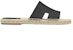 HERMES Antigua 'Sandal Kulit Rata Hitam' H201485Z-H01