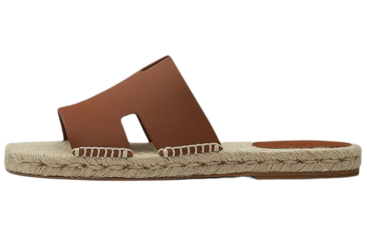 HERMES Antigua 'Brown Calfskin & Woven' H201485Z-H03