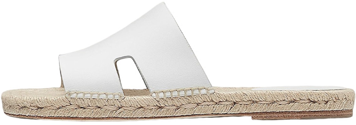 HERMES Antigua 'White Calfskin Slip-On Sandals' H201485Z-H90 Buy HERMES Antigua 'White Calfskin Slip-On Sandals' H201485Z-H90