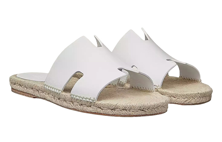 Order HERMES Antigua ''Weiße Slip-On Sandalen aus Kalbsleder'' H201485Z-H90