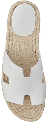 HERMES Antigua 'White Calfskin Slip-On Sandals' H201485Z-H90 Lookbook HERMES Antigua 'White Calfskin Slip-On Sandals' H201485Z-H90