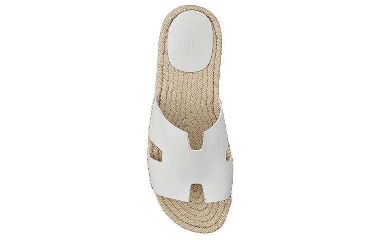 Lookbook HERMES Antigua ''Weiße Slip-On Sandalen aus Kalbsleder'' H201485Z-H90