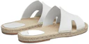 Shop HERMES Antigua ''Weiße Slip-On Sandalen aus Kalbsleder'' H201485Z-H90