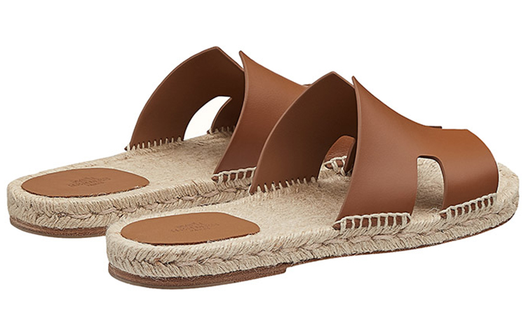 Shop HERMES 愛馬仕 Antigua 拖鞋 深棕色