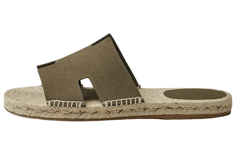 HERMES Antigua Slide 'Green Goat Leather'