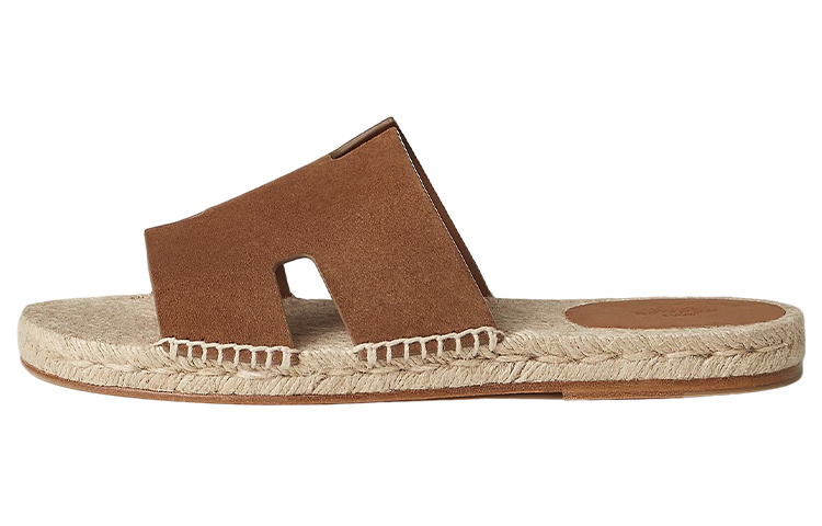 HERMES Antigua Slip-On 'Brown Goat Leather' H211871Z-HE5