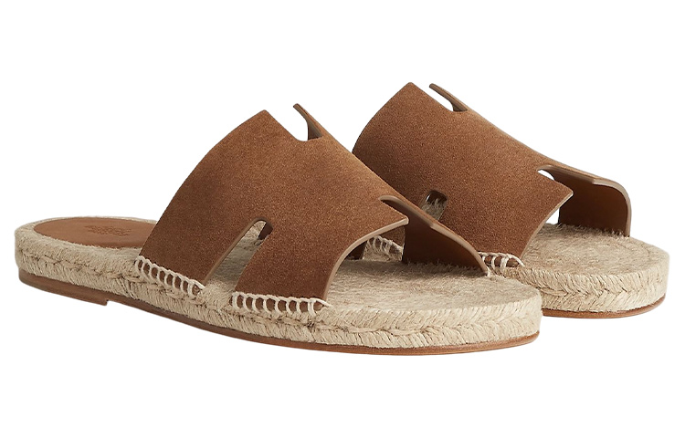 Shop HERMES Antigua Slip-On 'Brown Goat Leather' H211871Z-HE5