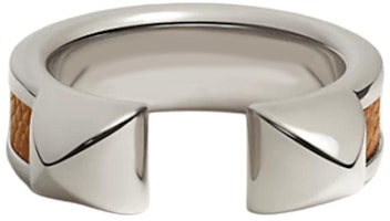 HERMES Athena Series Silver Calfskin Ring Unisex Couple Design. H500348FK3755 HERMES Athena Series Silver Calfskin Ring Unisex Couple Design. H500348FK3755