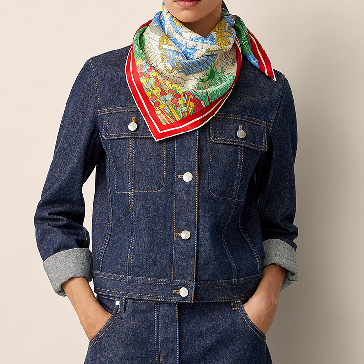 HERMES Atlantis Library 70cm Scarf Multicolor H983571S-08 圖 3