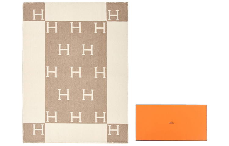 HERMES Avalon Baby Blanket Cashmere Wool Unisex Couple Shawl. H102704M-11 圖 5