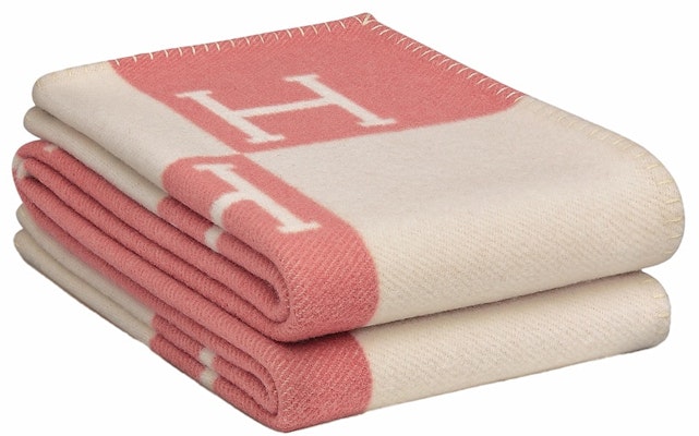 Hermes Avalon Baby Blanket Rose Airelle/Blanc Order Hermes Avalon Baby Blanket Rose Airelle/Blanc