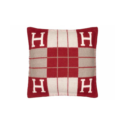 Hermes Avalon III Pillow Small Model Ecru Rouge H