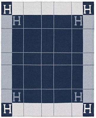 爱马仕Avalon III 毯子 米白色/深蓝色 Buy 爱马仕Avalon III 毯子 米白色/深蓝色