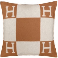 Hermes Avalon Pillow Large Model Ecru/Camel Hermes Avalon Pillow Large Model Ecru/Camel