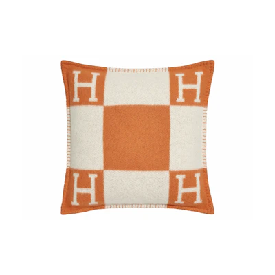 Hermes Avalon Pillow Small Model Ecru/Potiron