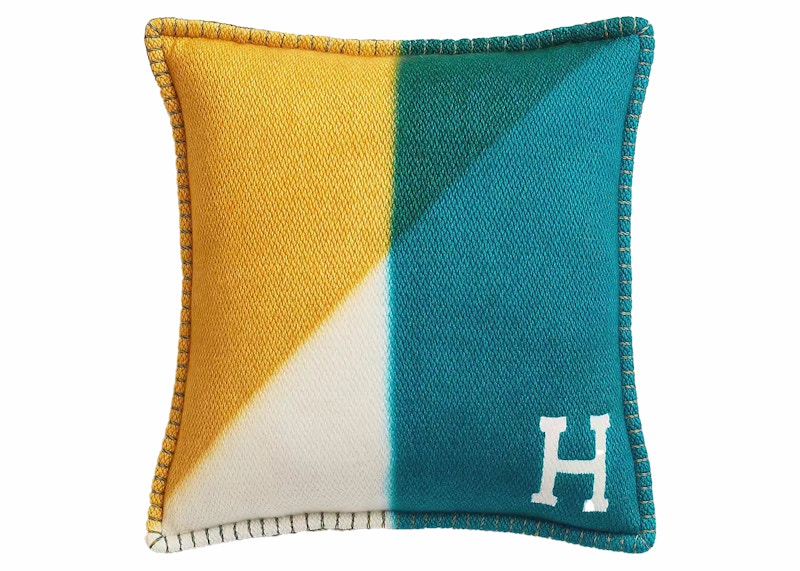 Hermes Avalon Tangram Pillow Soleil/Emeraude