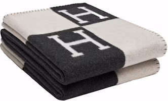 Order Hermes Avalon Throw Blanket Ecru/Gris Fonce