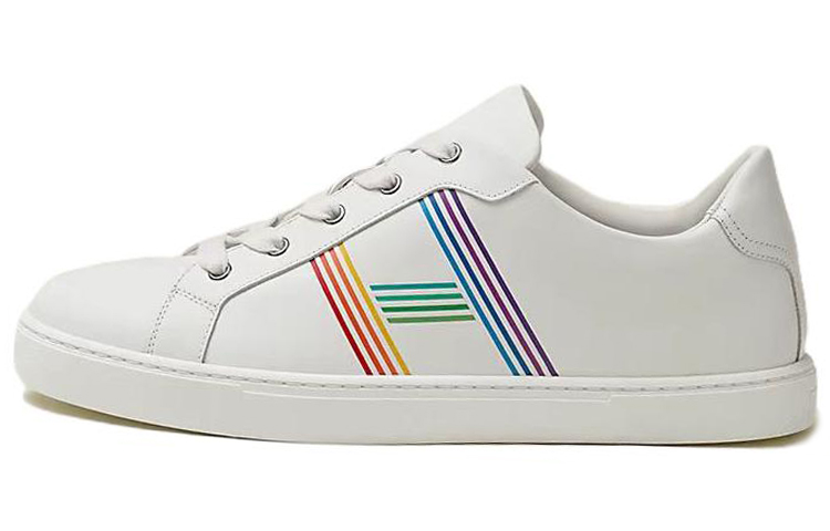 HERMES Avantage 'White Leather Low-Top' H201459Z-HB9