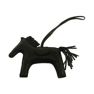 Hermes Bag Charm Rodeo Horse Milo MM Noir