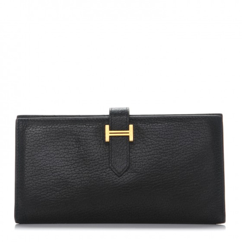 Hermes Bearn Wallet Chevre Mysore Noir