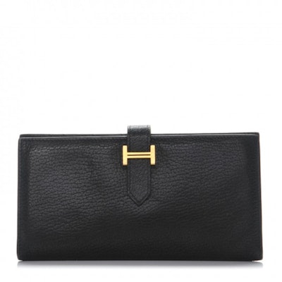 Cartera Hermes Bearn en Chevre Mysore Negro Buy Cartera Hermes Bearn en Chevre Mysore Negro