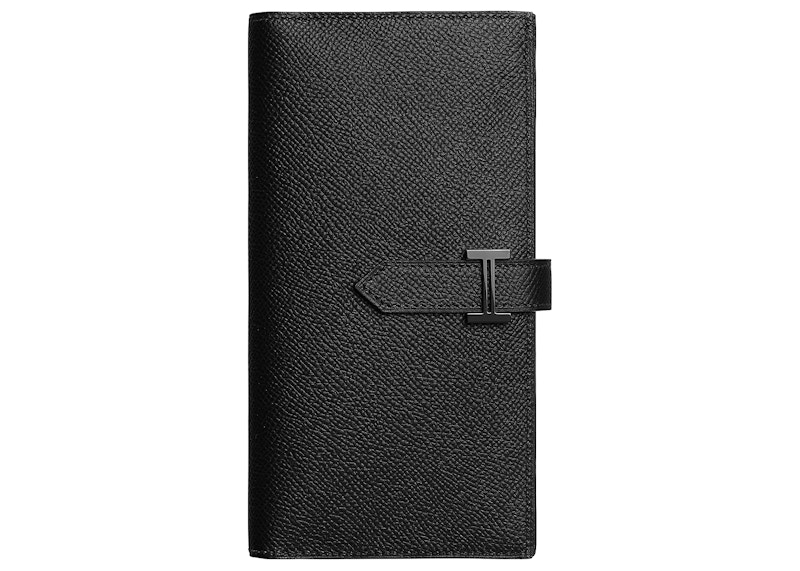 Hermes Bearn Wallet Epsom Calfskin and Black PVD Plated 'H' tab
